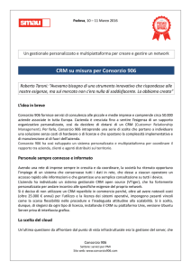 CRM su misura per Consorzio 906