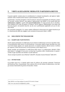 2. VIRTUALIZZAZIONE MEDIANTE PARTIZIONAMENTO
