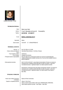 formato europeo per il curriculum vitae