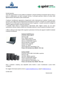 Nuova offerta di notebook e computer desktop RICONDIZIONATI