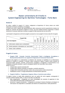 Master universitario di II livello in System Engineering for Maritime