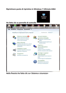 Ripristinare punto ripristino