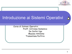 Introduzione ai Sistemi Operativi