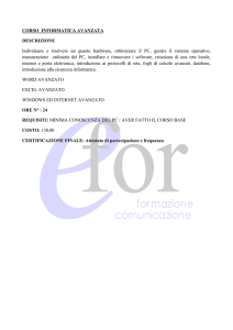 CORSO INFORMATICA AVANZATA DESCRIZIONE Individuare e