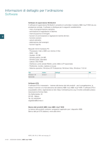 Informazioni di dettaglio per l`ordinazione Software