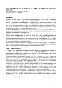 L`innovazione tecnologica al servizio della PA - INAIL