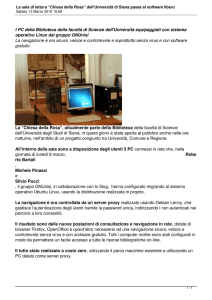 “Chiesa della Rosa” dell`Università di Siena passa al software libero