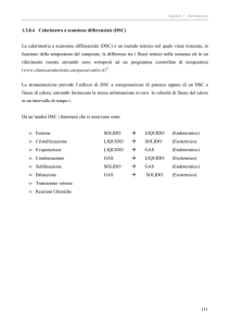111 1.3.8.4 Calorimetro a scansione differenziale (DSC) La