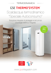 Scaldacqua termodinamico “Speciale Autoconsumo”