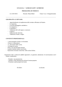 “ AURELIO SAFFI “ di FIRENZE PROGRAMMA DI TEDESCO AS