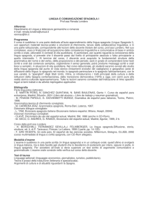 lingua e comunicazione spagnola i