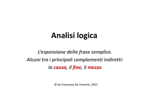 complemento di - Sito didattico di Francesca Carvelli