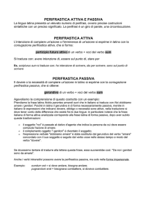 perifrastica attiva e passiva perifrastica attiva perifrastica passiva