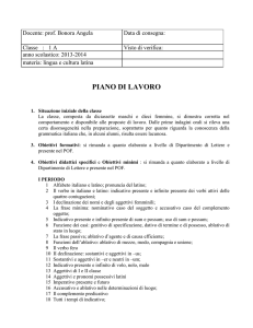 piano di lavoro