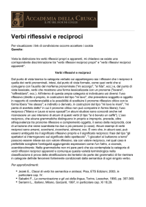 Verbi riflessivi e reciproci
