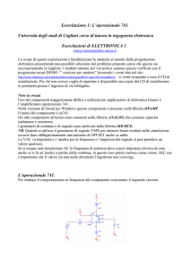 Esercitazione 1: L`operazionale 741. Università degli studi di