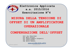 Esercitazione n° 4 Misura della tensione di offset di un amplificatore