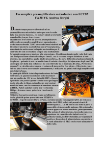 Un semplice preamplificatore microfonico con ECC82