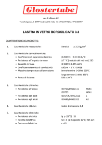 LASTRA IN VETRO BOROSILICATO 3.3