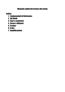 Manuale rapido del tecnico del suono Indice: 1. Fondamentali di