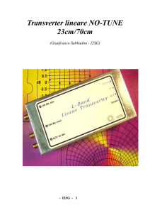 un transverter lineare 23 cm / 70 cm NO-TUNE