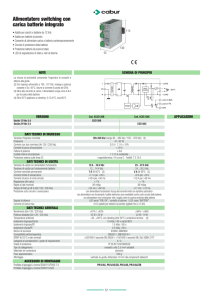 Alimentatore switching con carica batterie integrato