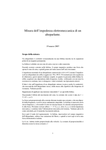 Misura dell`impedenza elettromeccanica di un altoparlante.