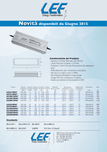 disponibili da Giugno 2015