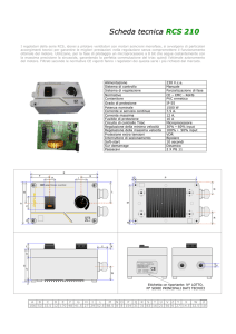 Scheda tecnica RCS 210