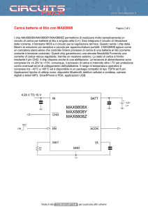 Carica batterie al litio con MAX8808