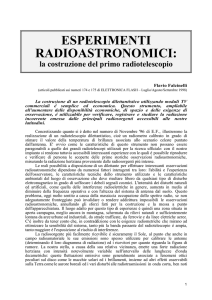 La costruzione del primo radiotelescopio VHF-UHF