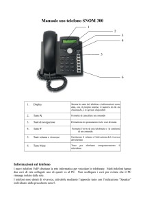 Manuale uso telefono SNOM