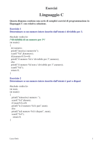 Esercizi - home page luca orrù