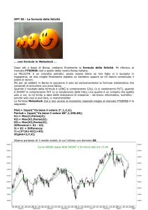 OPT 59 - La formula della felicità … una formula in Metastock