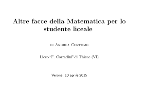 Altre facce della Matematica per lo studente liceale