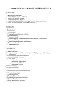 Modulo di 50 ore di MECCANICA DELLE VIBRAZIONI (E ACUSTICA)