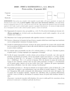 Esame dell`12/01/2015 - Dipartimento di Matematica