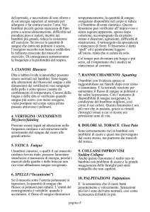3. CIANOSI Blueness 4. VERTIGINI / SVENIMENTI Dizziness