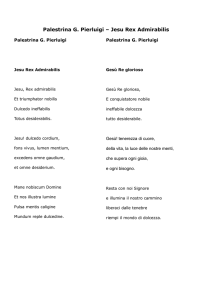 Palestrina G. Pierluigi – Jesu Rex Admirabilis