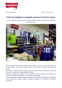 Parte da Ljubljana il progetto sloveno di Carrera Jeans