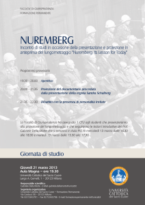 nuremberg - Centri di Ricerca - Università Cattolica del Sacro Cuore