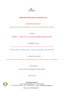 PROPOSTA MENU SAN VALENTINO 2016 Amuse