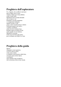 Preghiera dell`esploratore Preghiera della guida