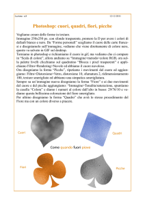 Photoshop: cuori, quadri, fiori, picche