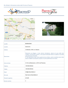 Sito ufficiale di informazione turistica della Provincia di Piacenza