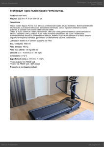 Technogym Tapis roulant Spazio Forma DDI52L