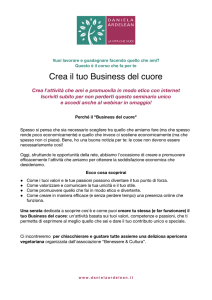 Crea il tuo Business del cuore