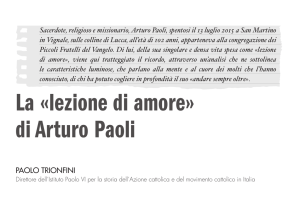 La «lezione di amore