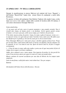 Lettera su Giuseppe Malvezzi - Comune di Desenzano del Garda