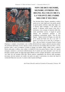 NON CHI DICE SIGNORE, SIGNORE, ENTRERÀ NEL REGNO, MA